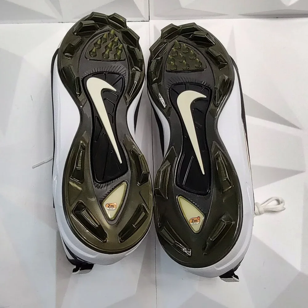Nike Men's Football Cleats 18 White Black Shoe Lacrosse Air Zoom Boss Shark - Picture 4 of 11